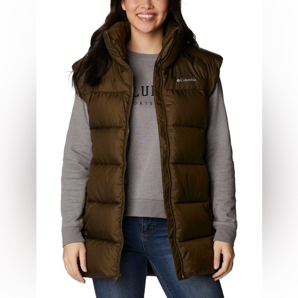 COLUMBIA PUFFECT LONG PUFFER VEST SIZE XL BROWN NWT - Picture 3 of 11